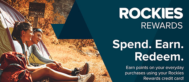 Rockies Rewards. Spend. Earn. Redeem. Earn points on your everyday purchases using your Rockies Rewards credit card!