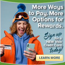 More ways to pay. More options for rewards. Sign up for a new Visa credit card today! Learn More